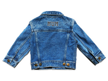Load image into Gallery viewer, ADULT CUSTOM DENIM JACKET- Basic Black White Alphabet