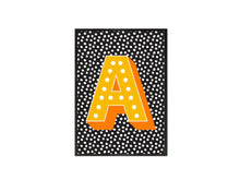 Load image into Gallery viewer, Personalised Dotted Print Wall Art- Mega Initial