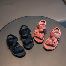 Load image into Gallery viewer, KIDS CUSTOM ALPHABET CHARM SANDALS- BLACK