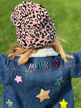 Load image into Gallery viewer, KIDS CUSTOM BEANIE- BROWN LEOPARD
