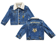 Load image into Gallery viewer, KIDS CUSTOM SHEARLING DENIM JACKET