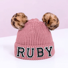 Load image into Gallery viewer, KIDS CUSTOM POM POM BEANIE- PINK
