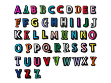 Load image into Gallery viewer, TWINNING CUSTOM DENIM JACKETS- Basic Rainbow Letters