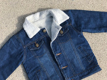 Load image into Gallery viewer, KIDS CUSTOM SHEARLING DENIM JACKET