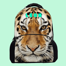 Load image into Gallery viewer, KIDS CUSTOM BACK PACK- TIGER PRINT