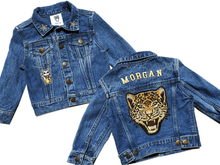 Load image into Gallery viewer, KIDS CUSTOM DENIM JACKET- Special Edition lucky roar