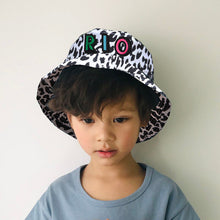 Load image into Gallery viewer, KIDS CUSTOM SUN HAT- WHITE ZEBRA CANVAS